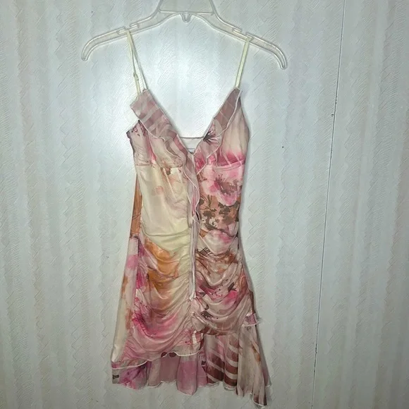 🔥 TIGER MIST CARLY mini Dress SIZE XS Pink and cream - Picture 7 of 9
